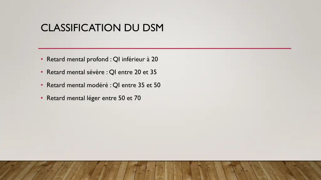 classification du dsm