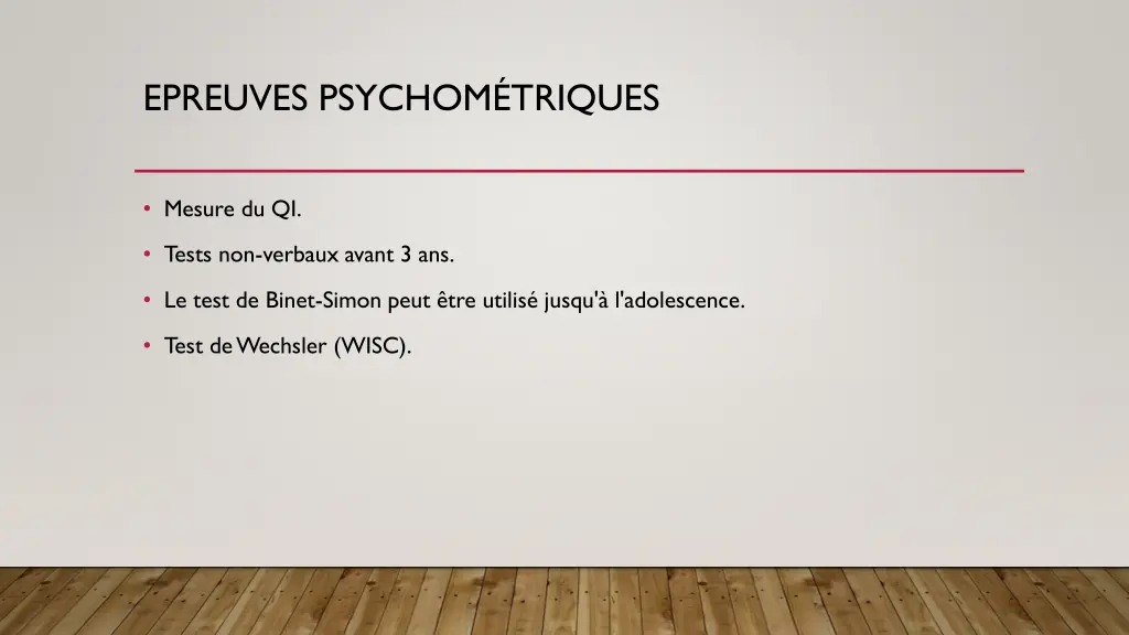 epreuves psychom triques