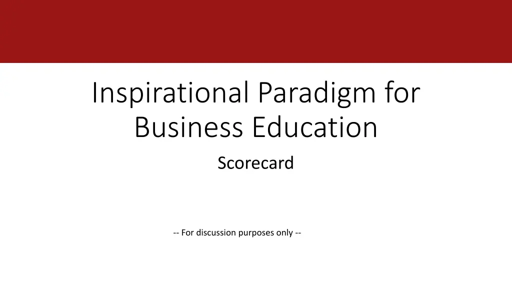 inspirational paradigm for business education 2