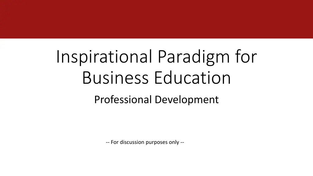 inspirational paradigm for business education 3