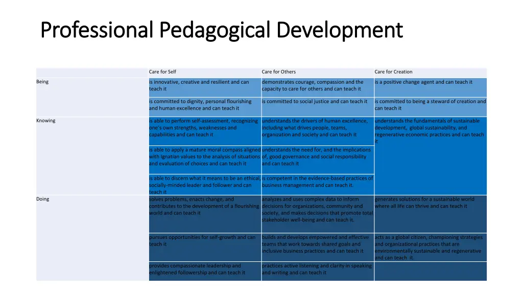 professional pedagogical development professional