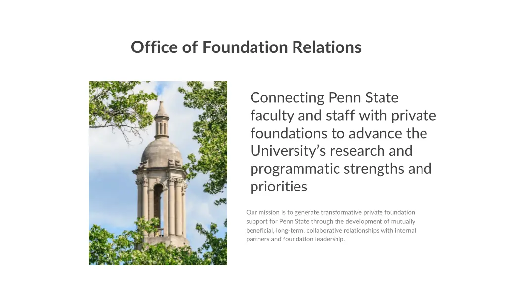 office of foundation relations