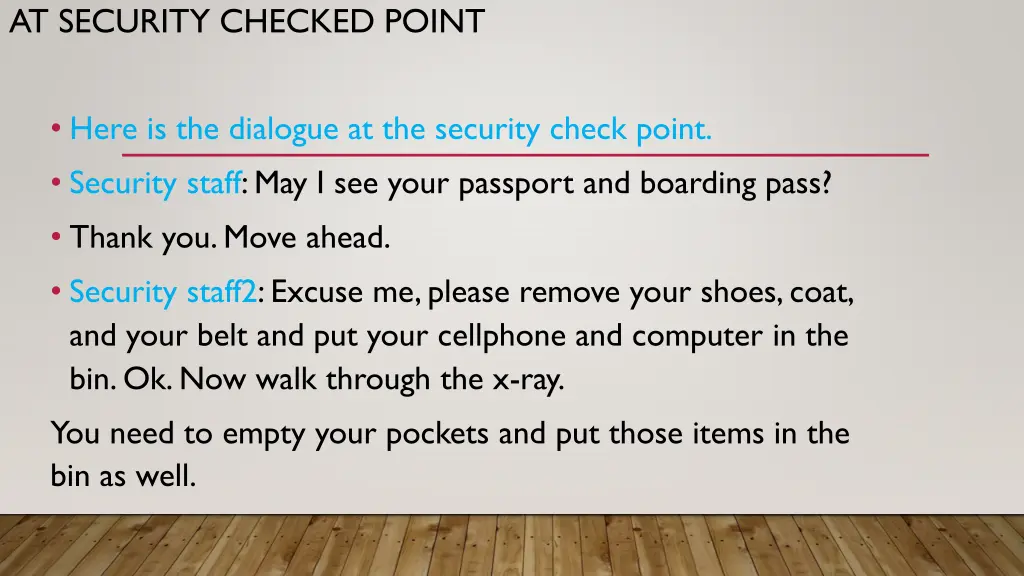 at security checked point 1