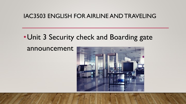 iac3503 english for airline and traveling