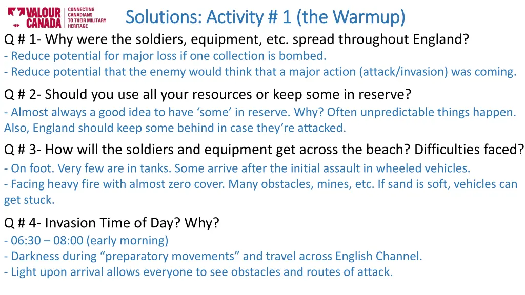 solutions activity 1 the warmup solutions