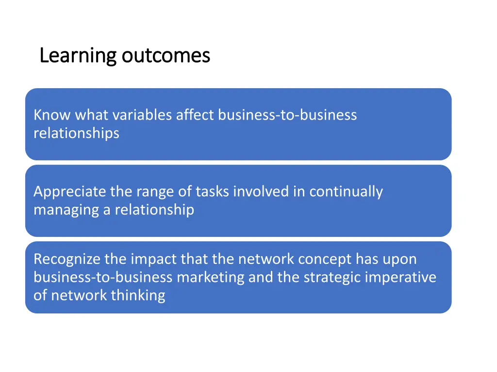 learning outcomes learning outcomes 1