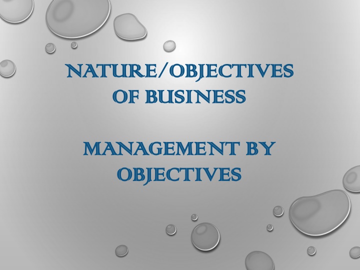 nature objectives nature objectives of business