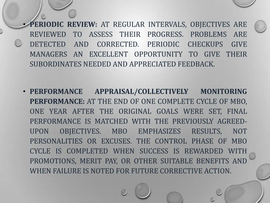 periodic review at regular intervals objectives