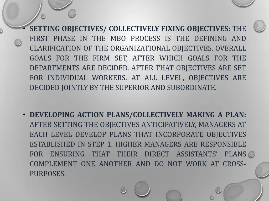 setting objectives collectively fixing objectives