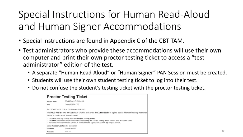 special instructions for human read aloud