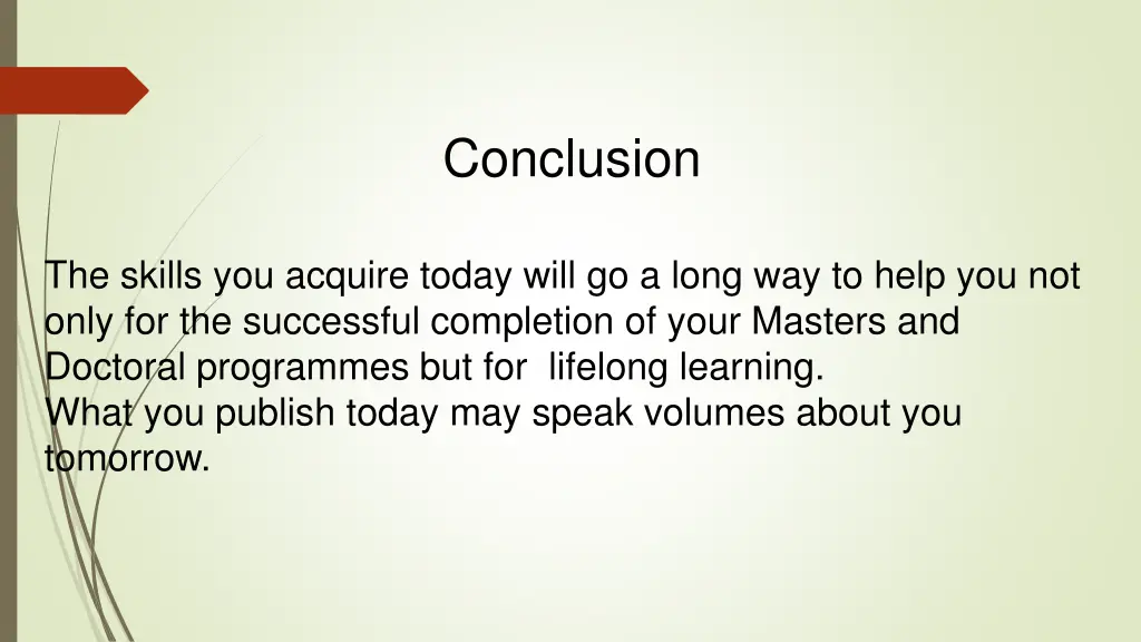 conclusion