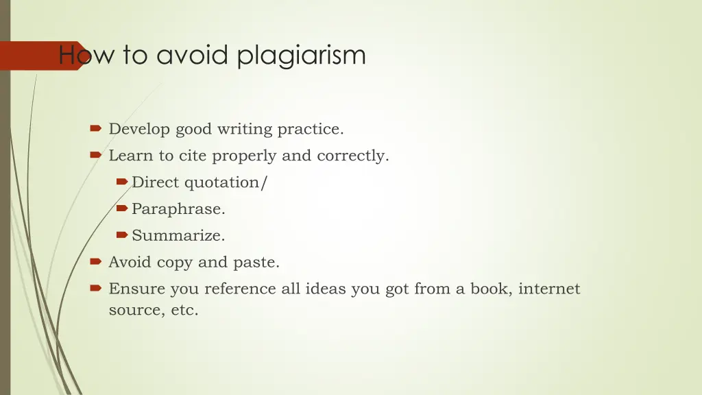 how to avoid plagiarism