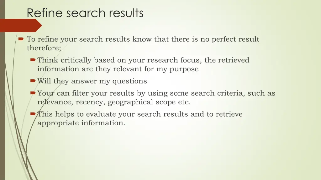 refine search results