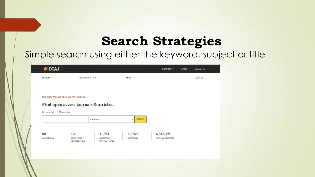 search strategies