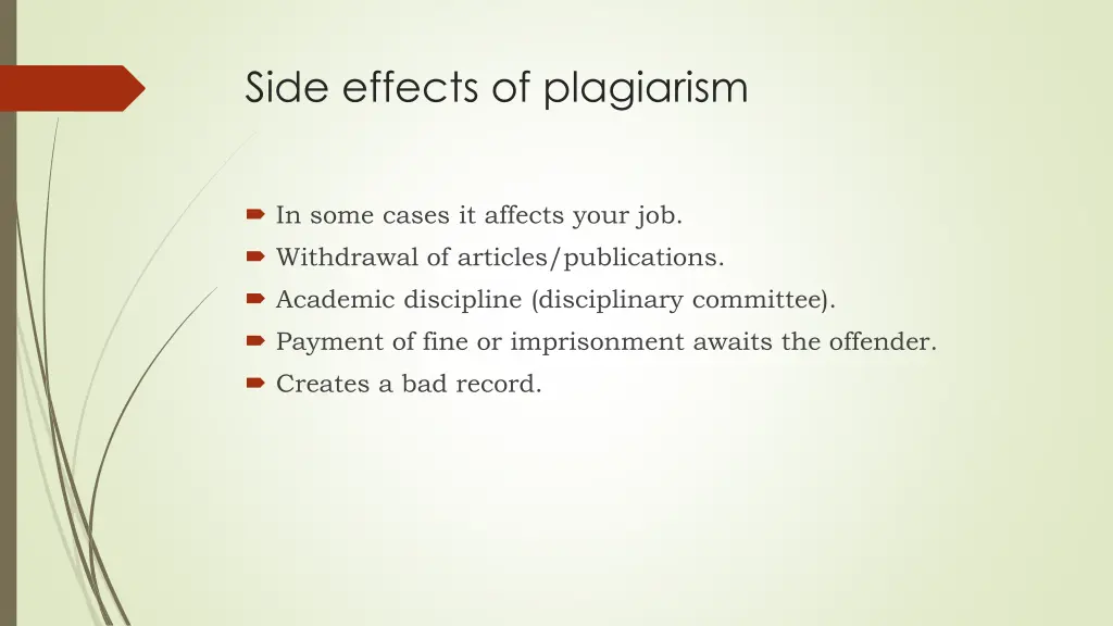 side effects of plagiarism