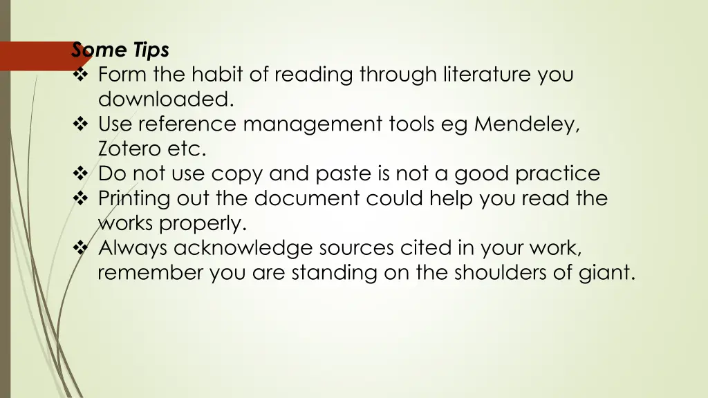 some tips form the habit of reading through