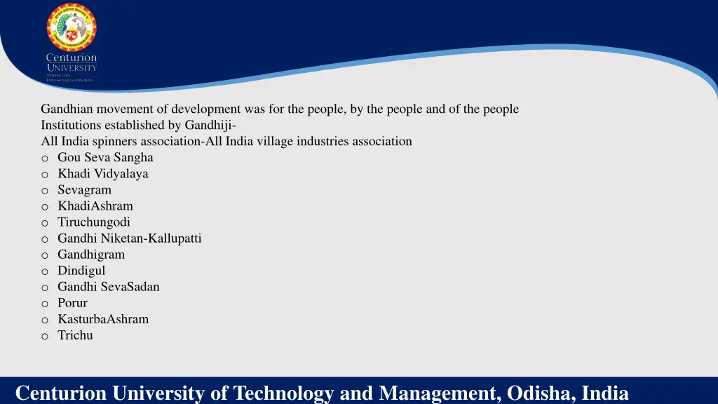 gandhian movement of development