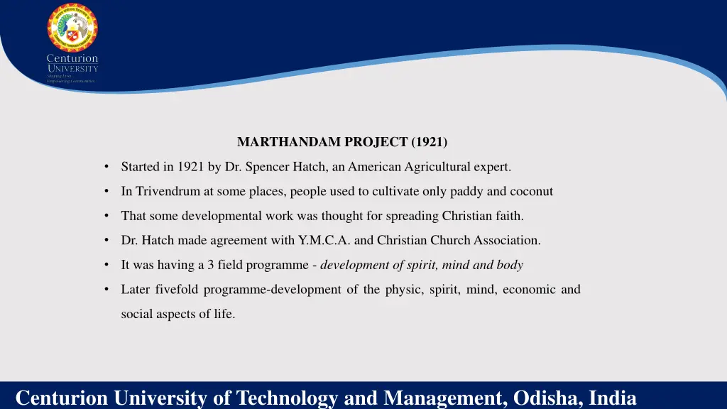 marthandam project 1921