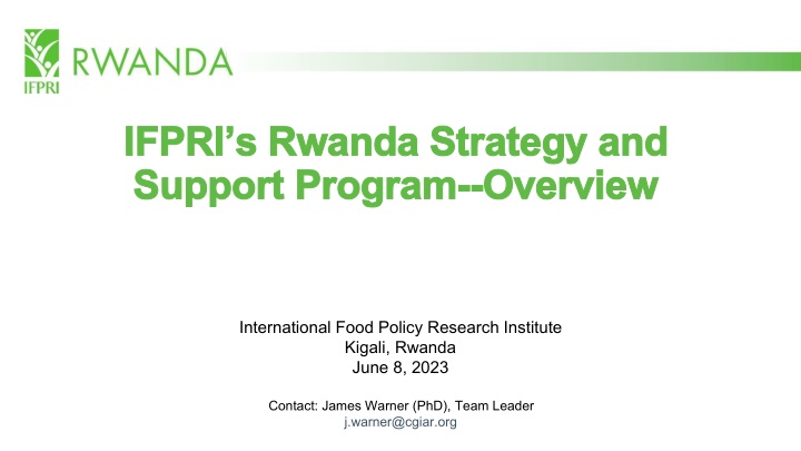 ifpri s rwanda strategy and ifpri s rwanda