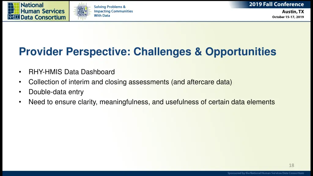 provider perspective challenges opportunities