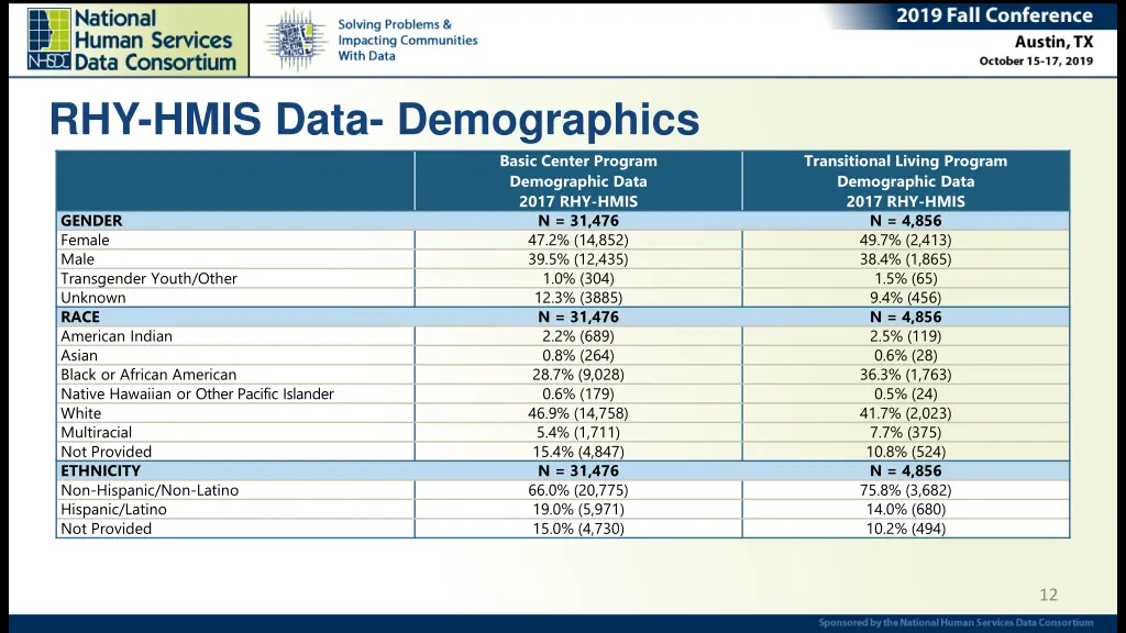 rhy hmis data demographics