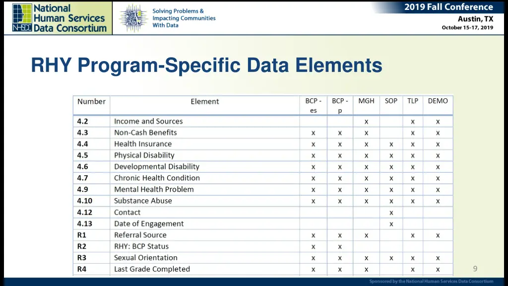 rhy program specific data elements