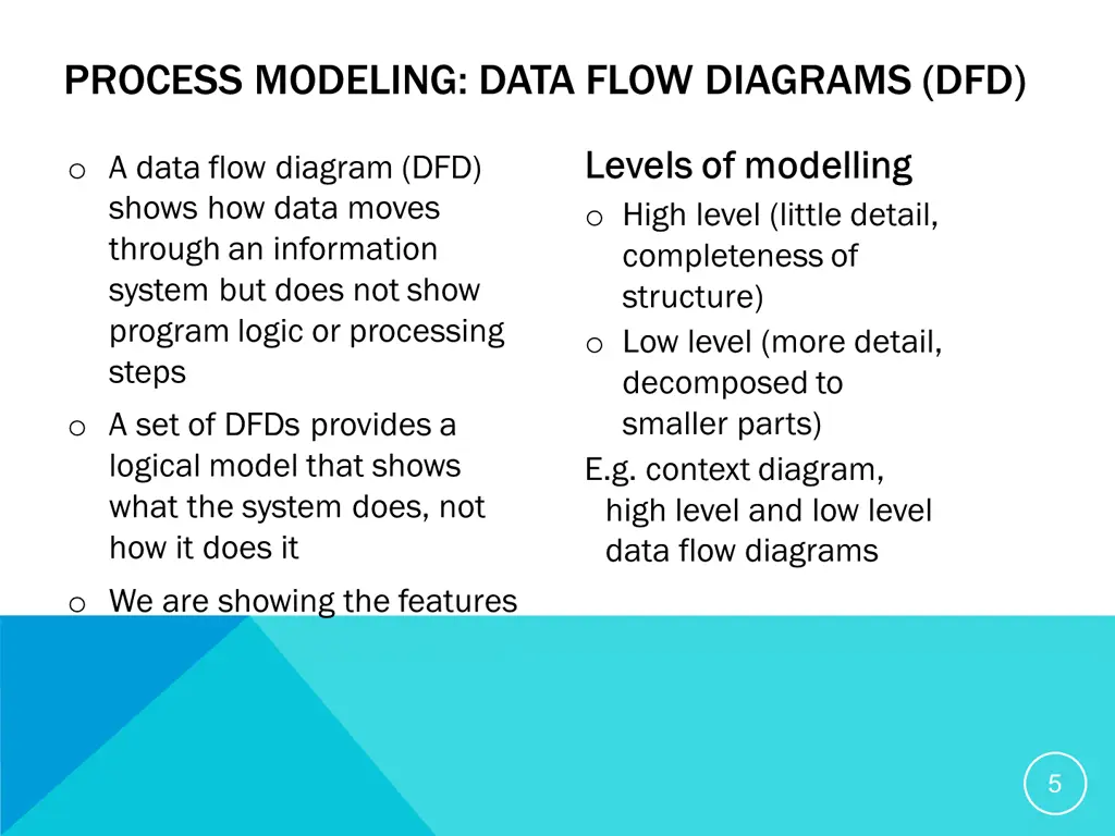process modeling data flow diagrams dfd