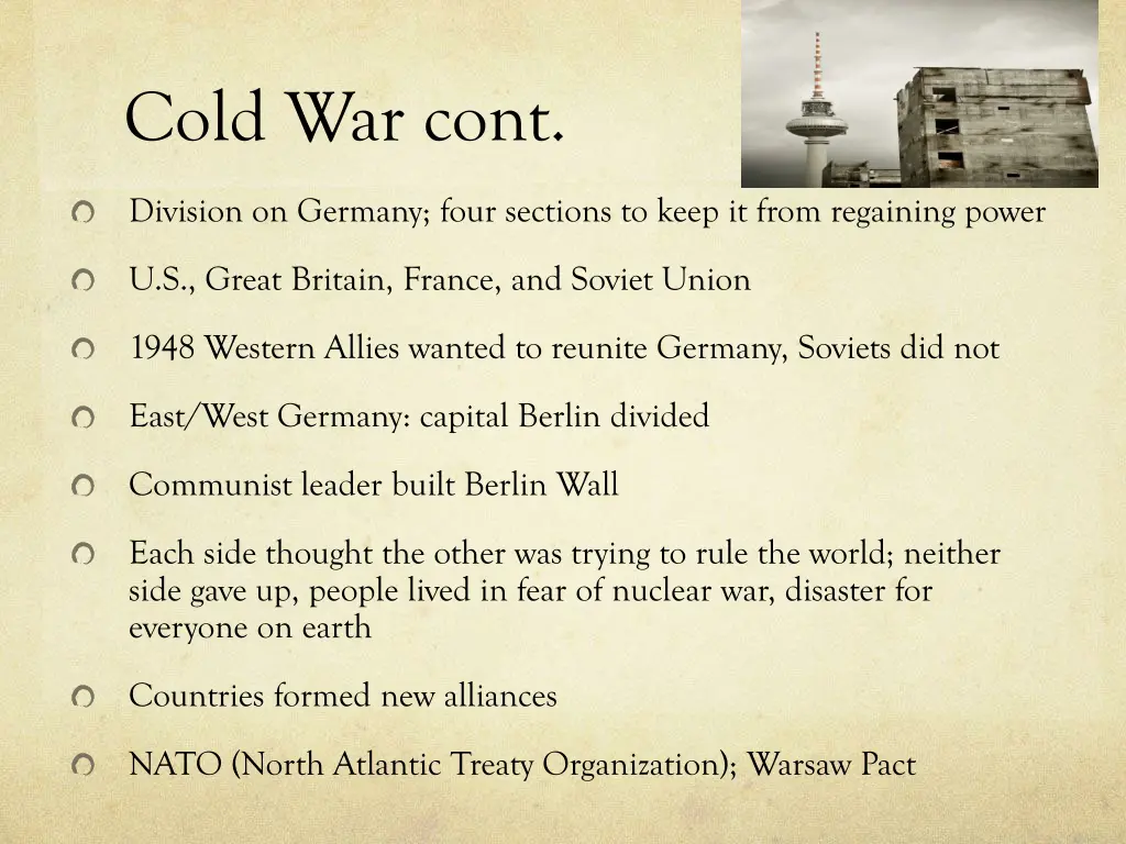 cold war cont