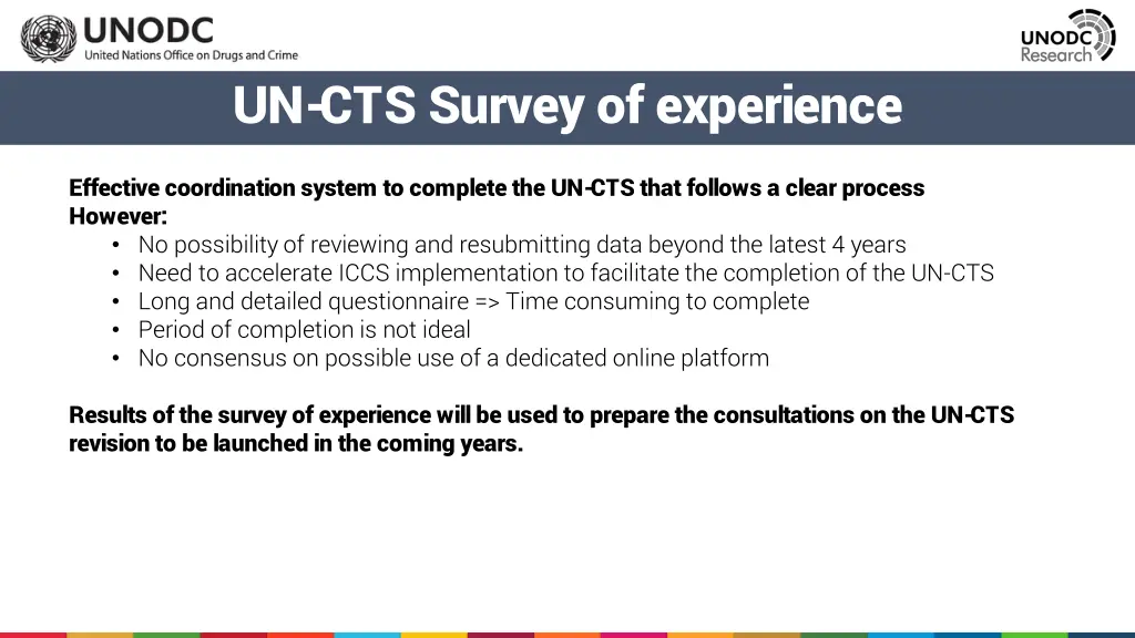 un cts survey of experience