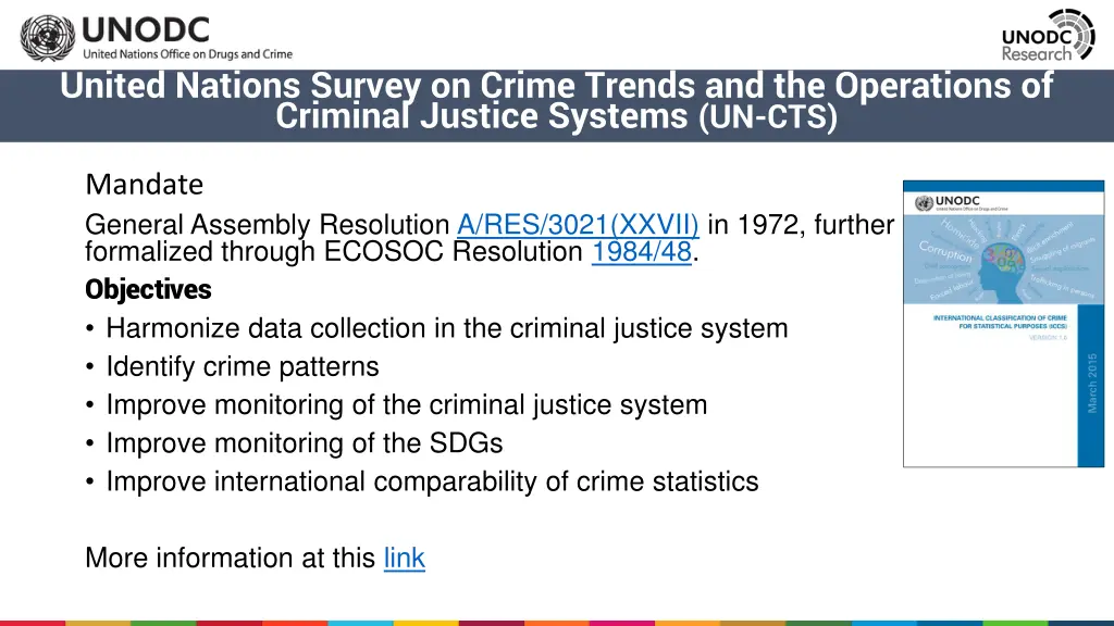 united nations survey on crime trends