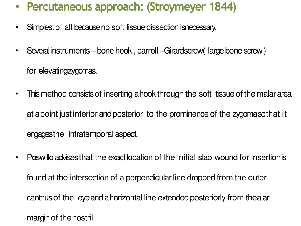 percutaneous approach stroymeyer1844