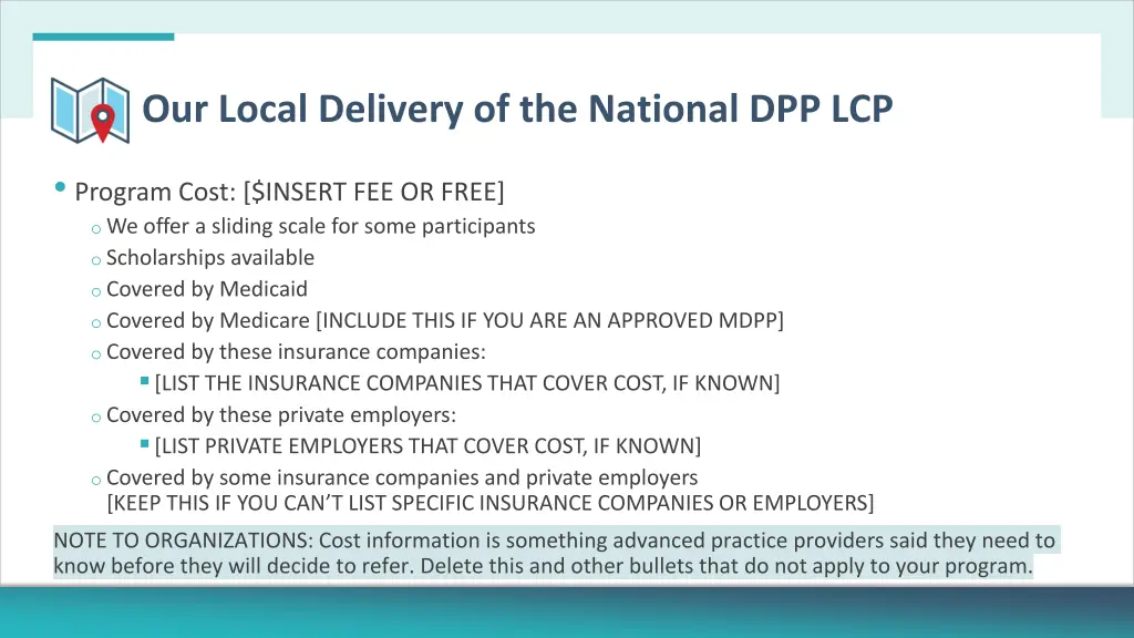 our local delivery of the national dpp lcp 2