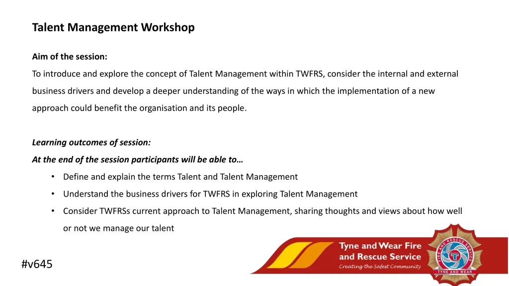 talent management workshop