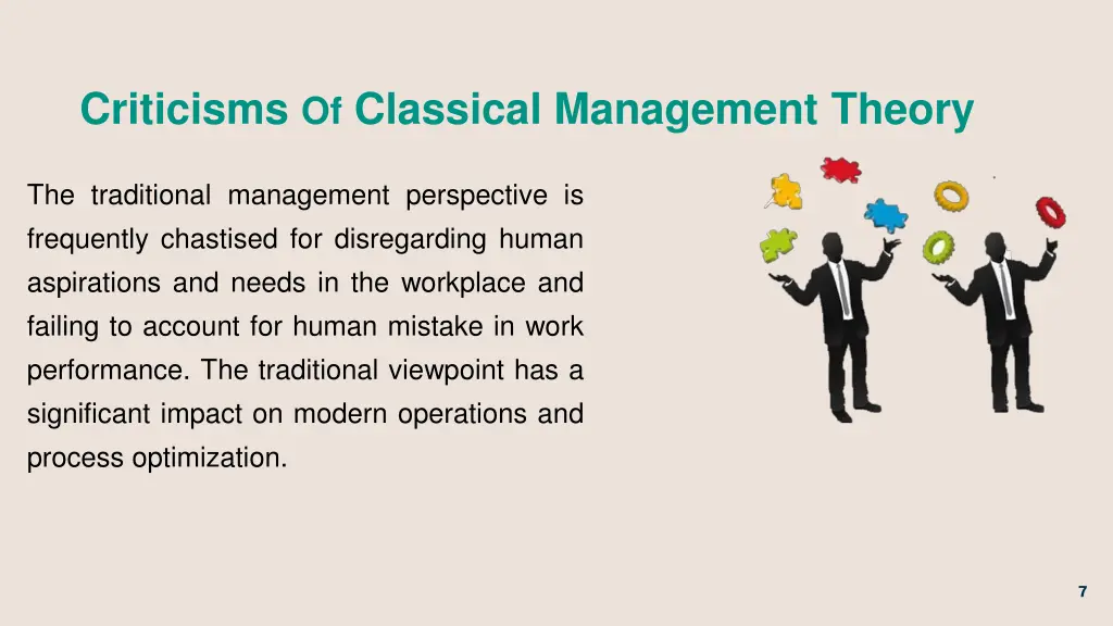 criticisms of classical management theory