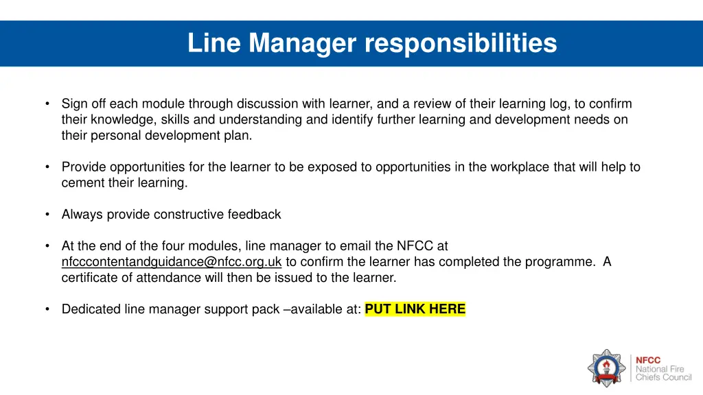 line manager responsibilities