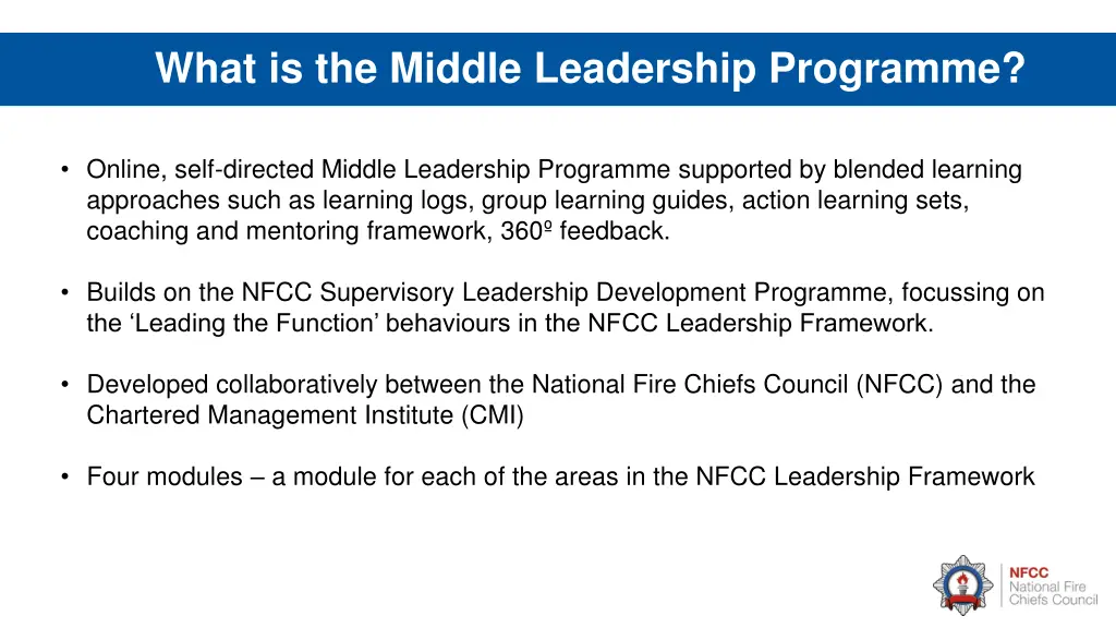 what is the middle leadership programme