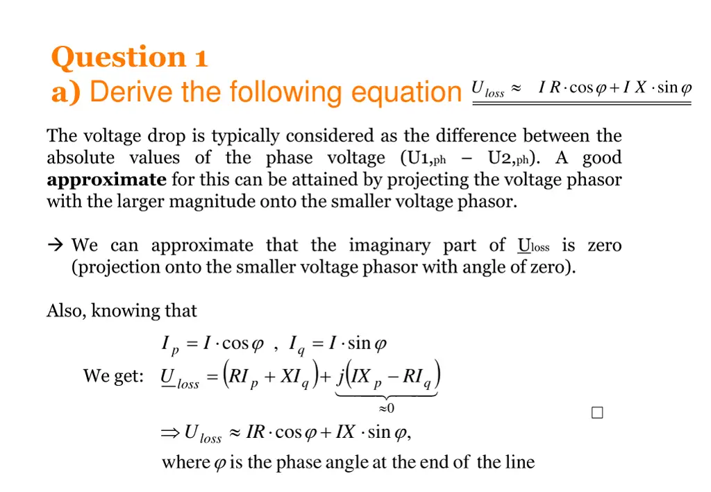 question 1 a derive the following equation 1
