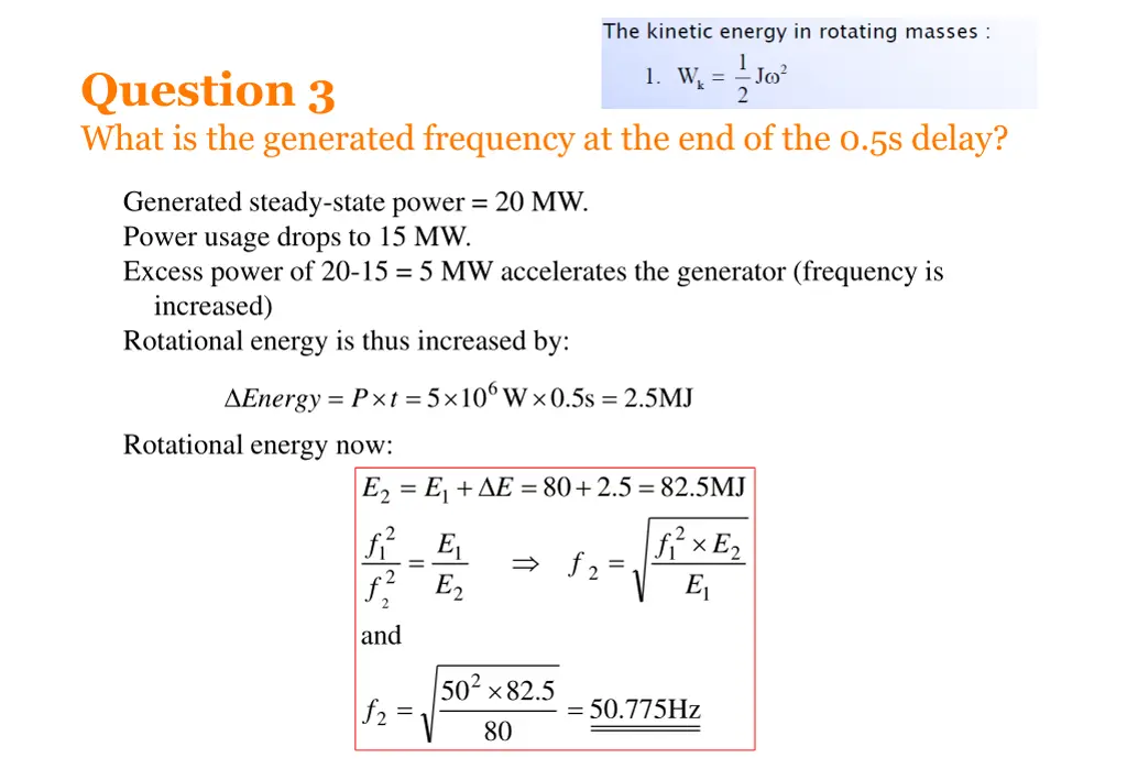 question 3 what is the generated frequency