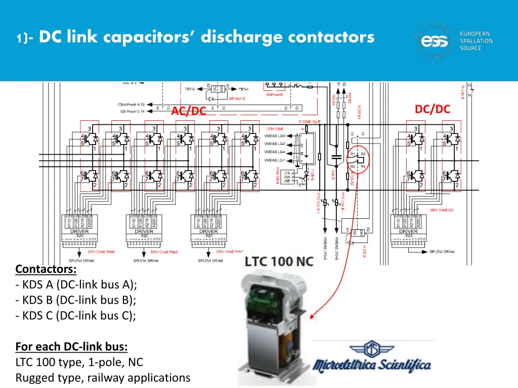 1 dc link capacitors discharge contactors