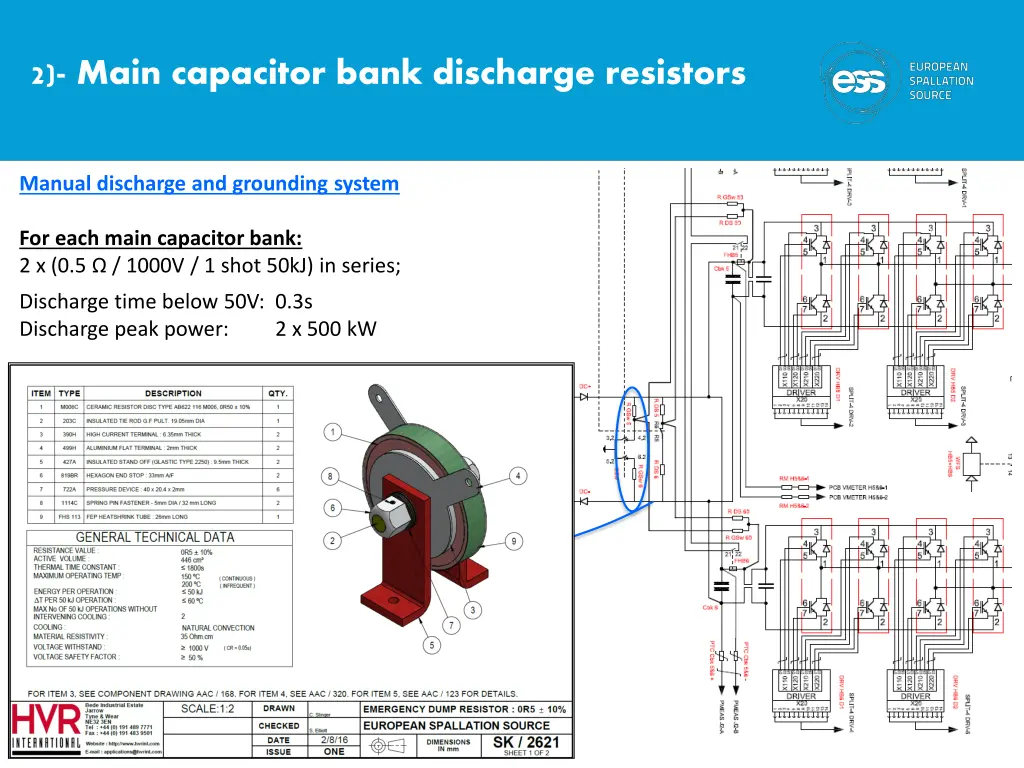 2 main capacitor bank discharge resistors 1