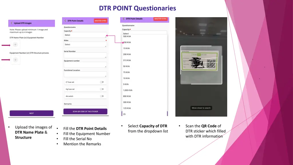 dtr point questionaries