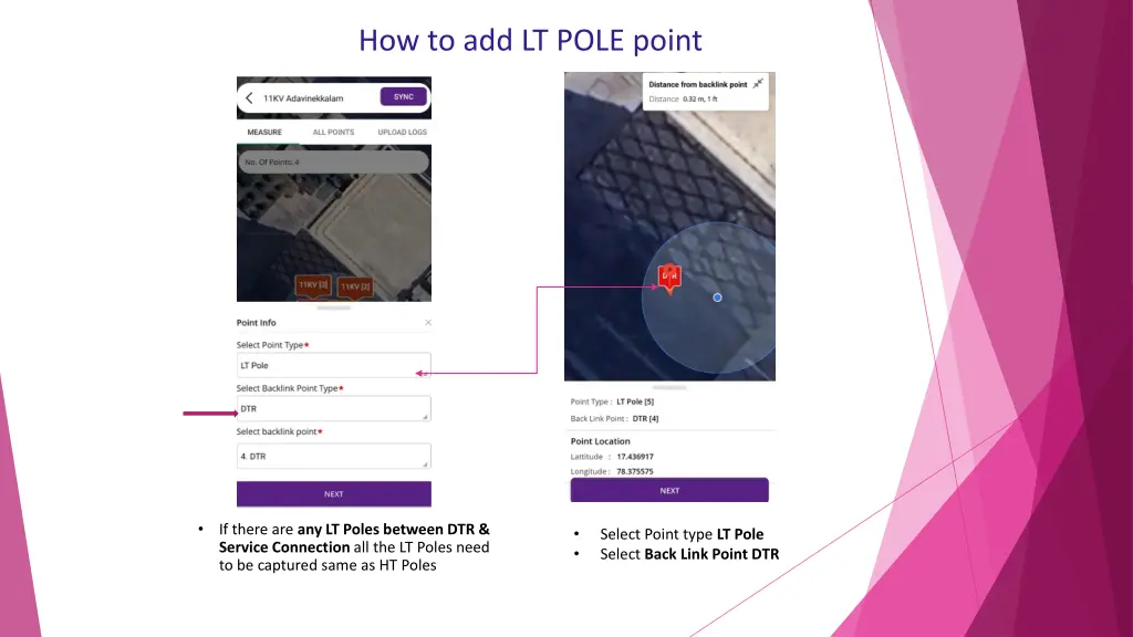 how to add lt pole point