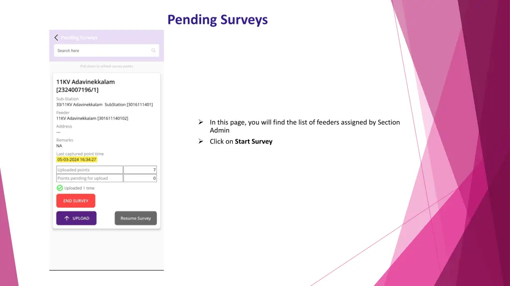 pending surveys