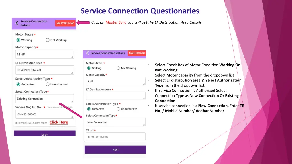 service connection questionaries