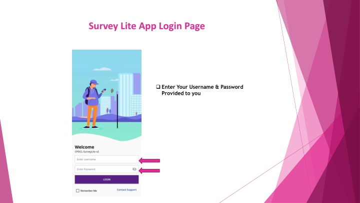 survey lite app login page