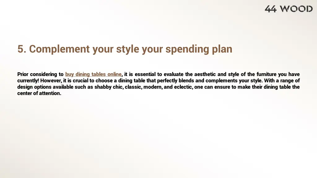 5 complement your style your spending plan