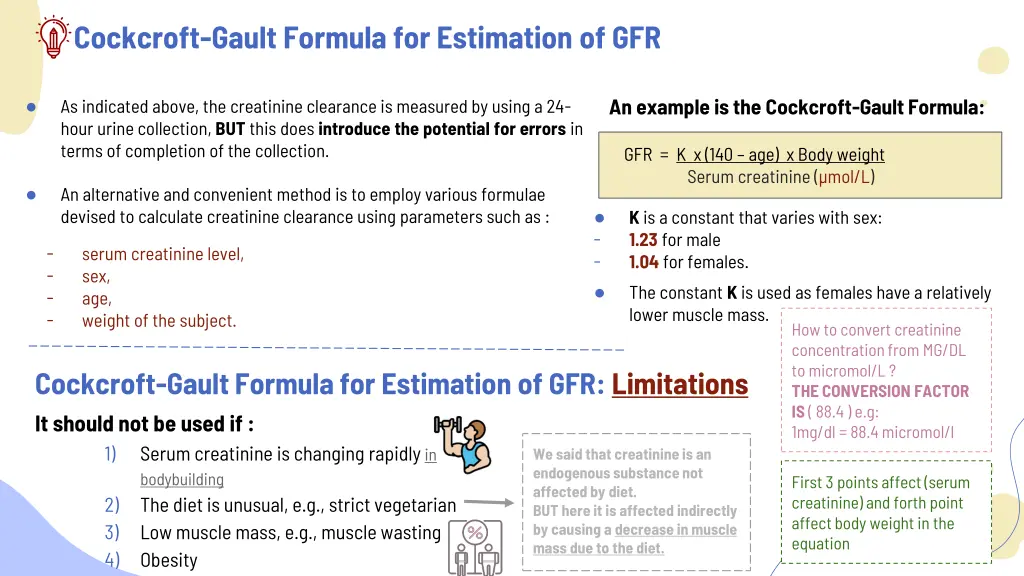 cockcroft gault formula for estimation of gfr