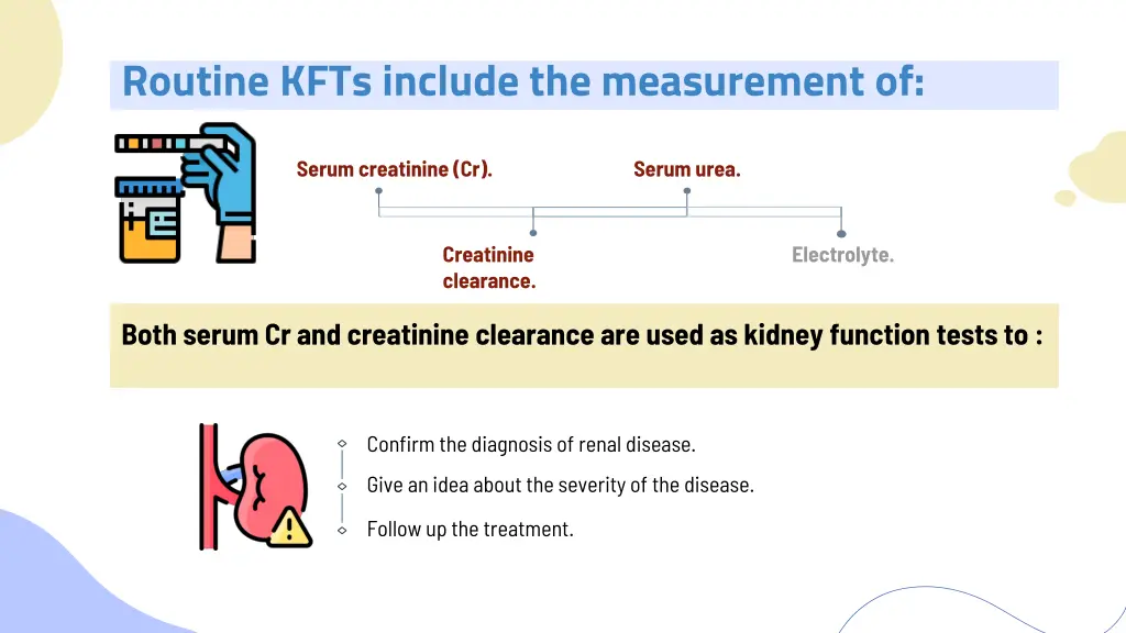 routine kfts include the measurement of