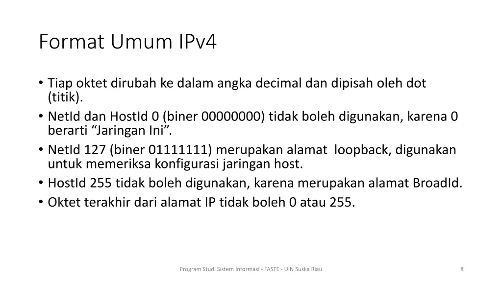 format umum ipv4