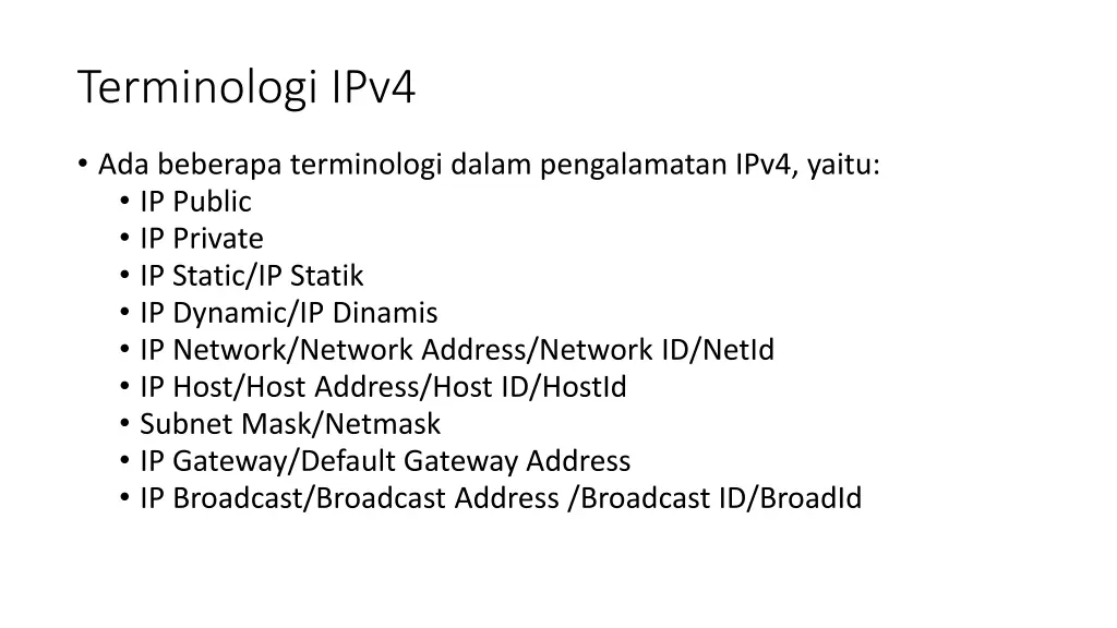 terminologi ipv4